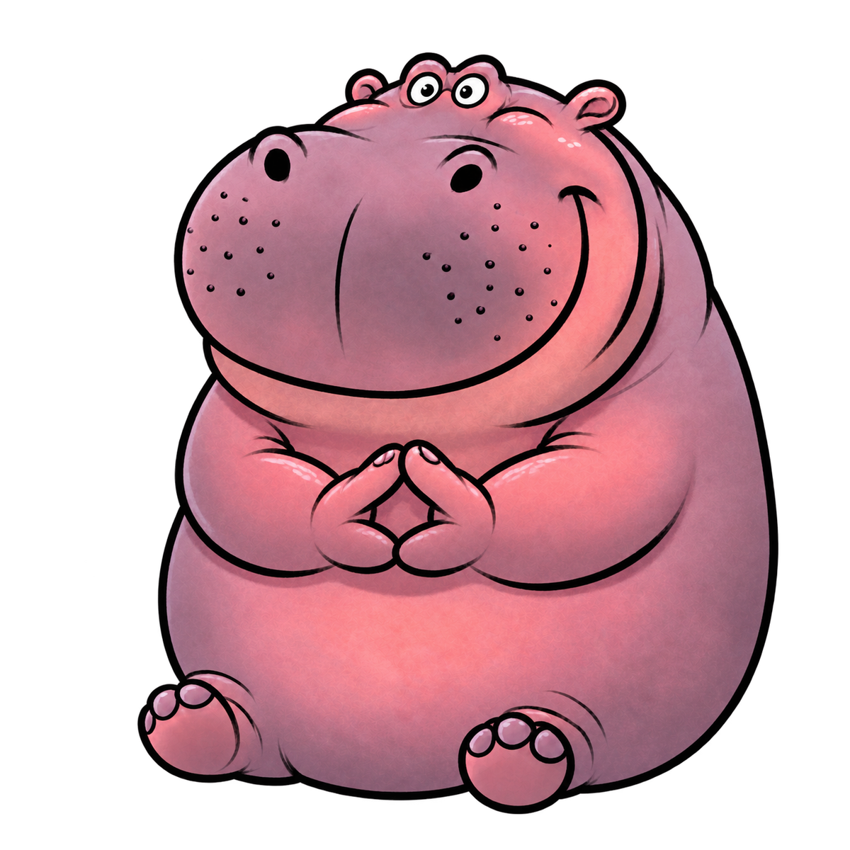 Happy Chonk diamond hands meme pose