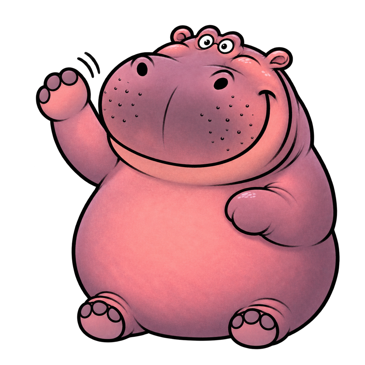 Happy Chonk waving hello meme pose